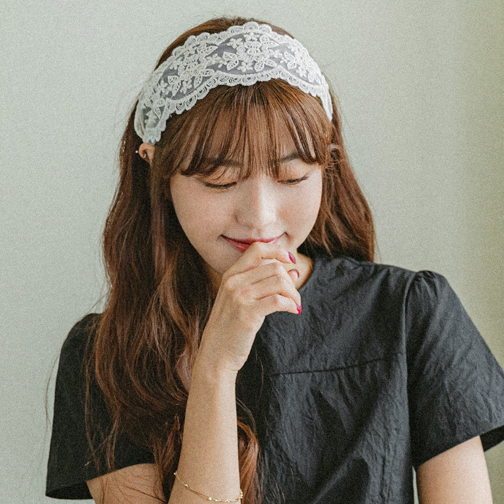 베르제르 레이스 와이드 헤어밴드 - 메인 이미지