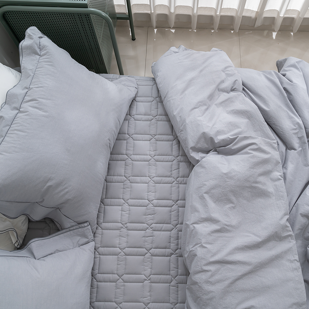 호텔이불 먼지없는 사계절 60수 고밀도 Q 차렵이불 신혼침구 이중프릴 포인트