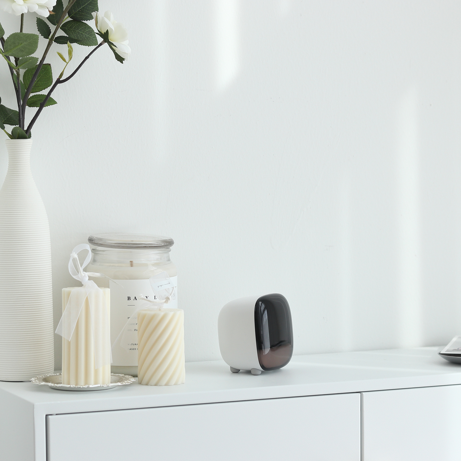 카파 LED 디지털 알람 무소음 탁상시계 충전식 터치라이트