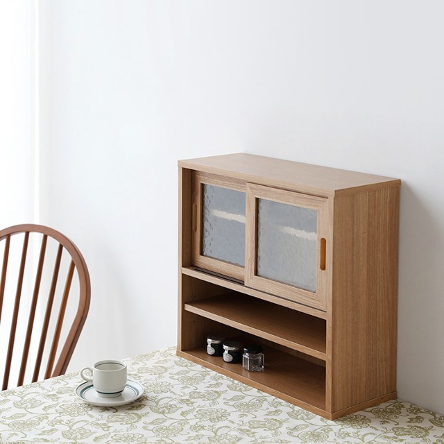 MUNIE 미니수납장 2문 C형 485x200x490mm, 2단, 화이트파인베니어 9120.1774