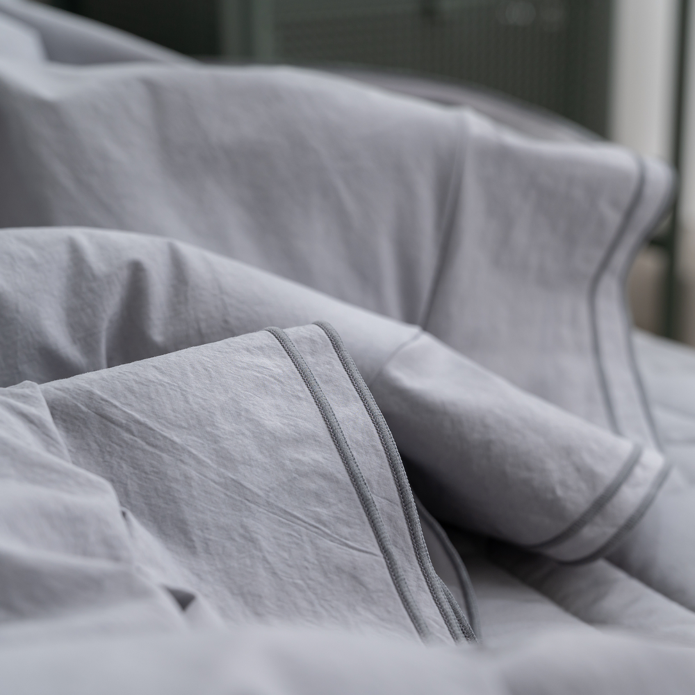 호텔이불 먼지없는 사계절 60수 고밀도 Q 차렵이불 신혼침구 이중프릴 포인트