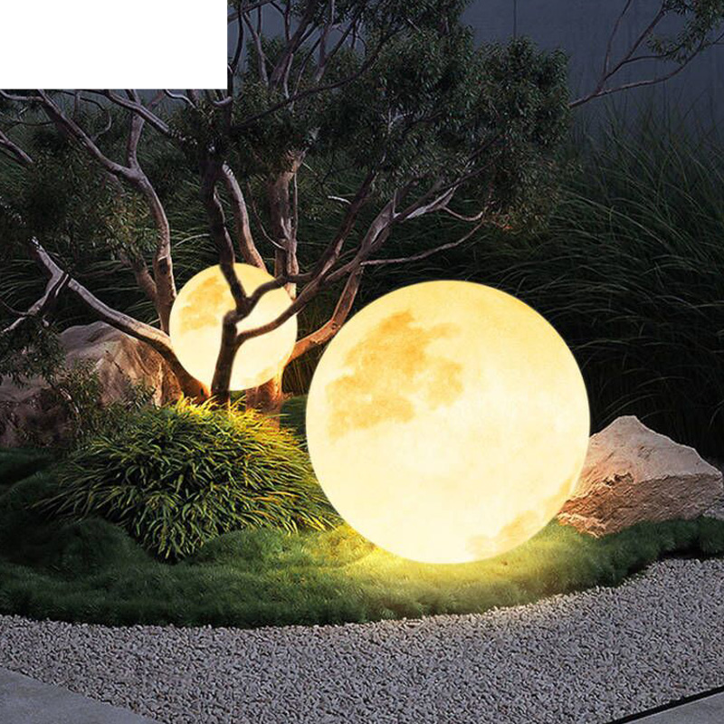 달 LED 조명 정원 조경 방수 카페 불빛 인테리어 장식 40cm-태양광 모델-16색 조광 : 커먼베스트