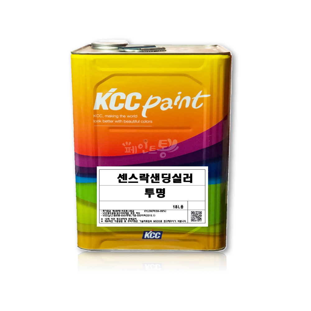 KCC 센스락 샌딩실라 락카 투명 하도 18L 목재