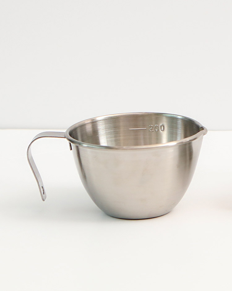 국내제조 304스텐 직화가능 계량컵 베이킹 미니손잡이 믹싱볼(250ml)(KGA0046) - 상품 이미지