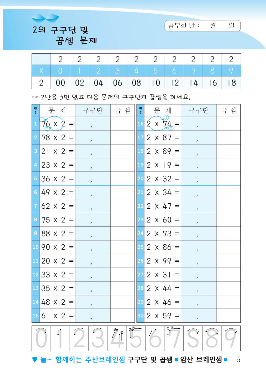 (5~6세용 키즈 주산 기초 A단계 + 암산12급 + 구구단 + 17선 칼라 주판 -교재, 주산 책, 연습 문제, 홈스쿨 ...