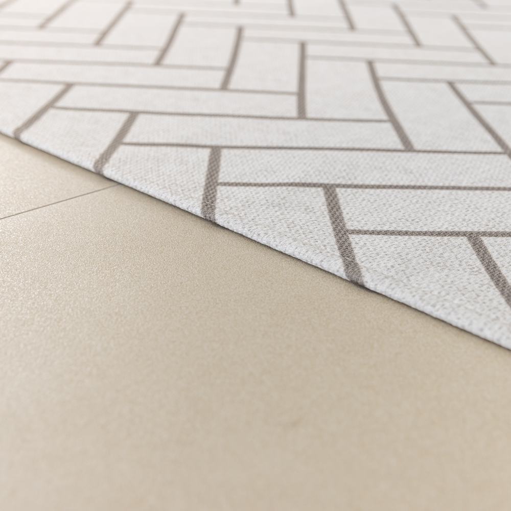 워셔블 방수 러그 방바닥매트 고양이러그 거실 카페트 헤링본 라이트그레이, 200x150cm