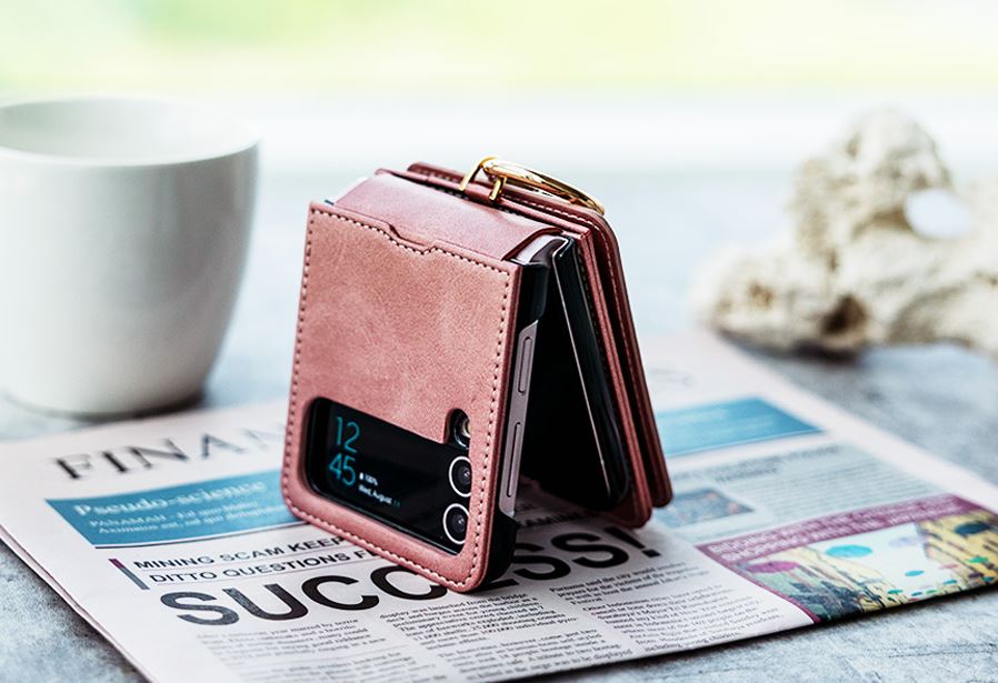 갤럭시 Z플립 케이스 힌지보호 링 카드 수납 레드, 갤럭시Z 플립6 - 상세 이미지 2