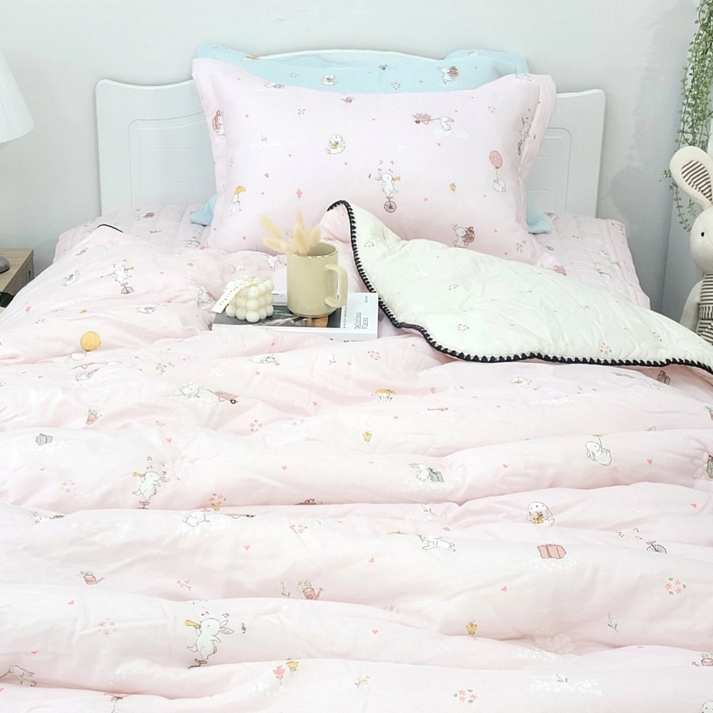 큐티래빗 모달100 어린이 차렵이불 세트 봄가을 겨울 S/SS