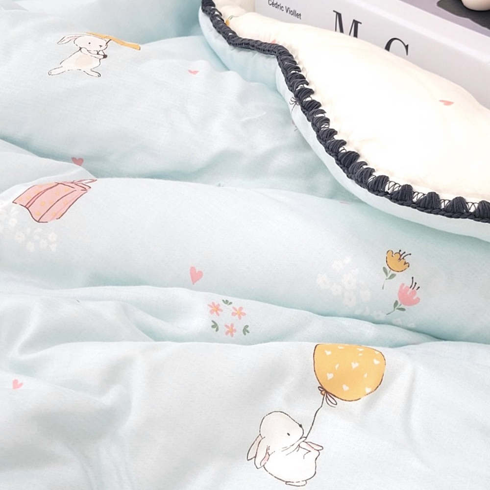 큐티래빗 모달100 어린이 차렵이불 세트 봄가을 겨울 S/SS