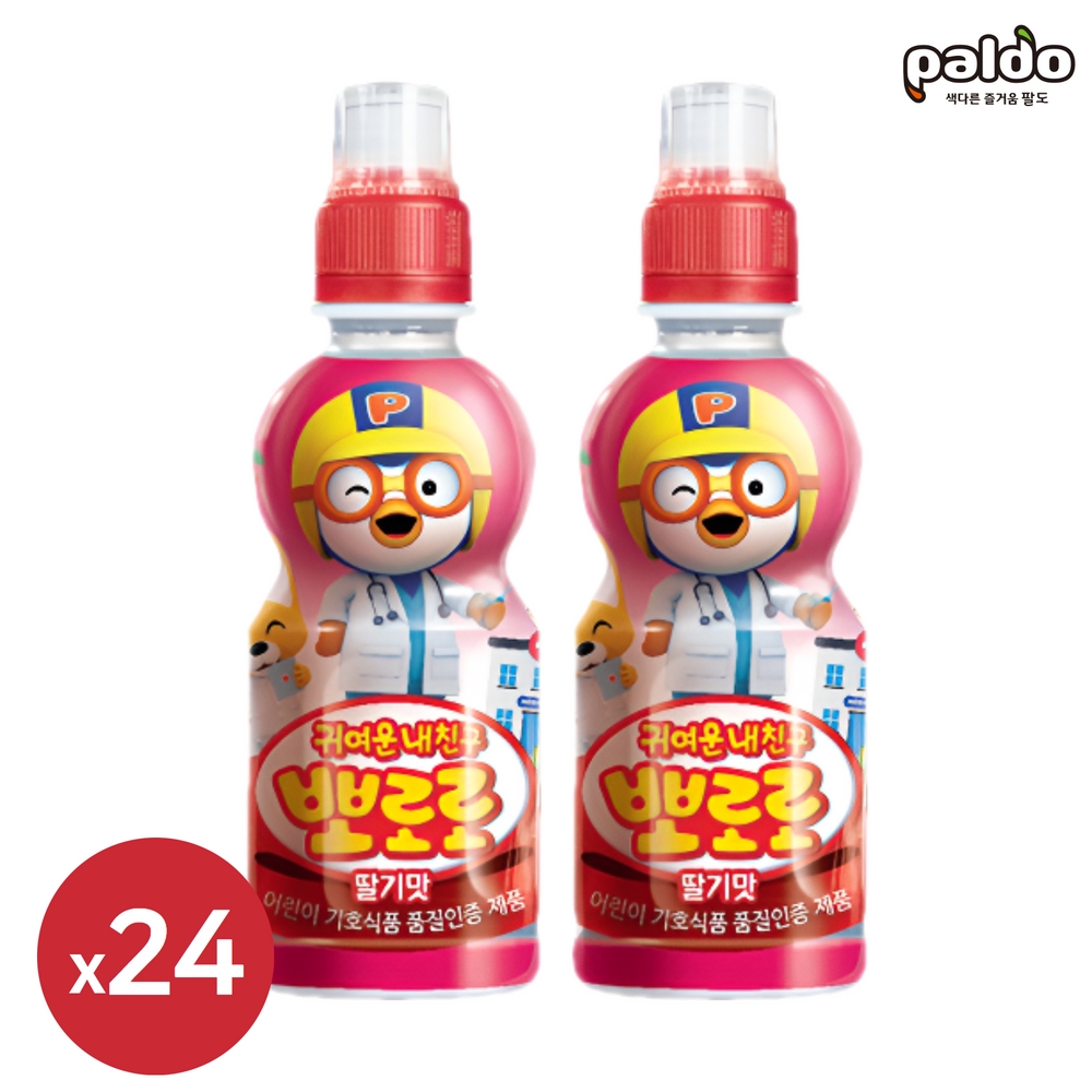 뽀로로음료수 어린이음료 밀크 딸기 사과 샤인 보리차 블루베리 235ml 24입 세트4개씩 - 상세 이미지 3