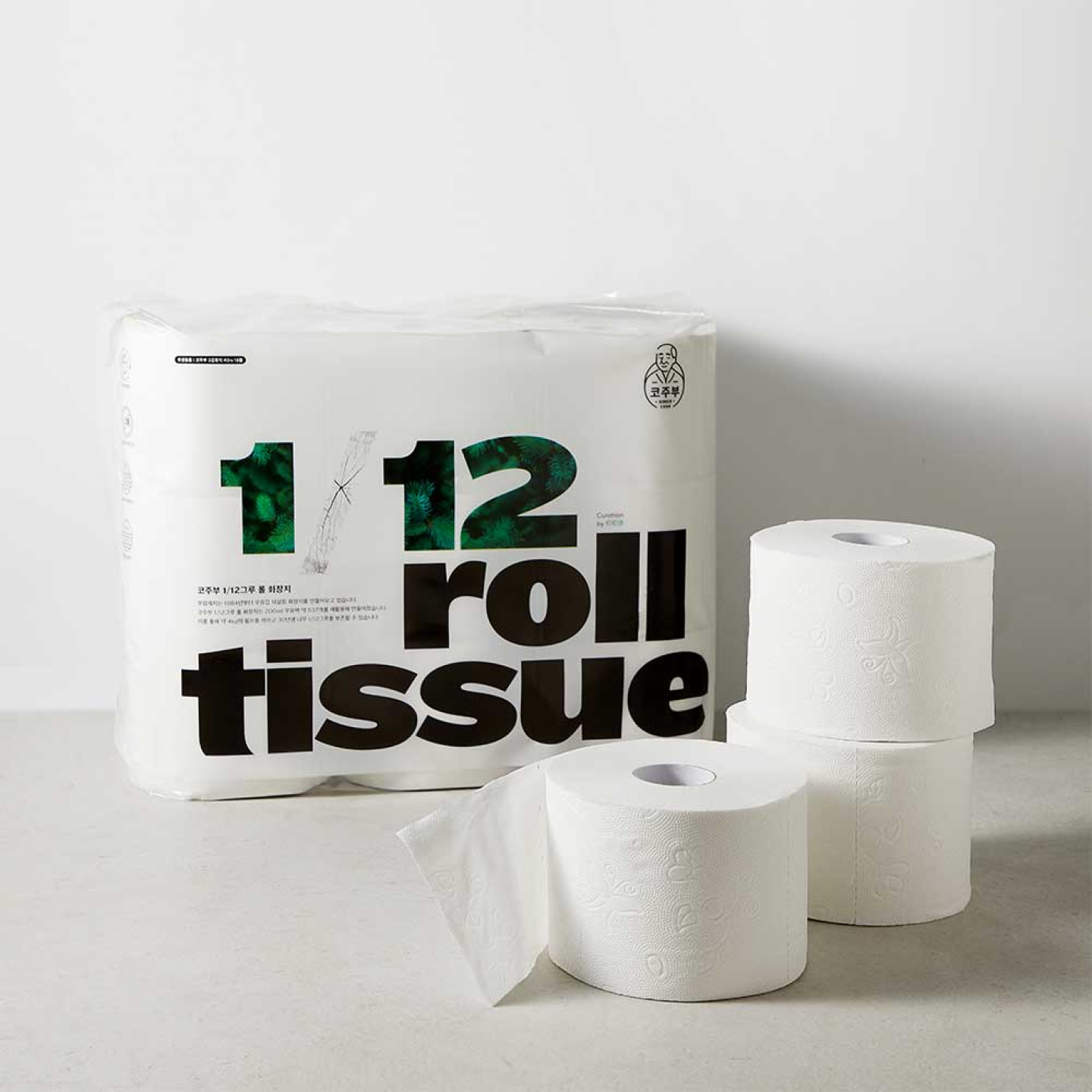 코주부 3겹휴지 l 친환경화장지 비데겸용 두루마리 탄탄하고 먼지적은 12분의1그루 40m