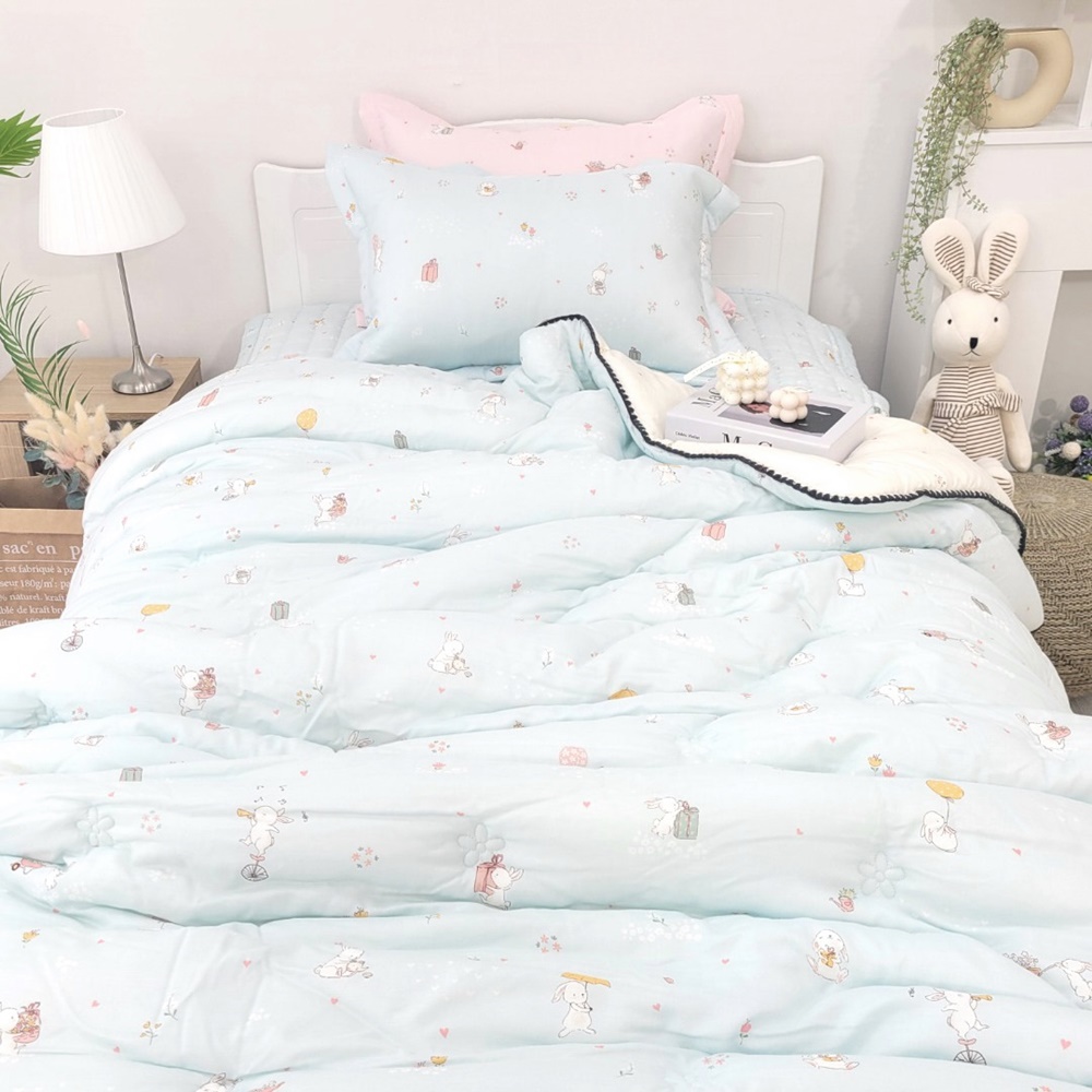 큐티래빗 모달100 어린이 차렵이불 세트 봄가을 겨울 S/SS