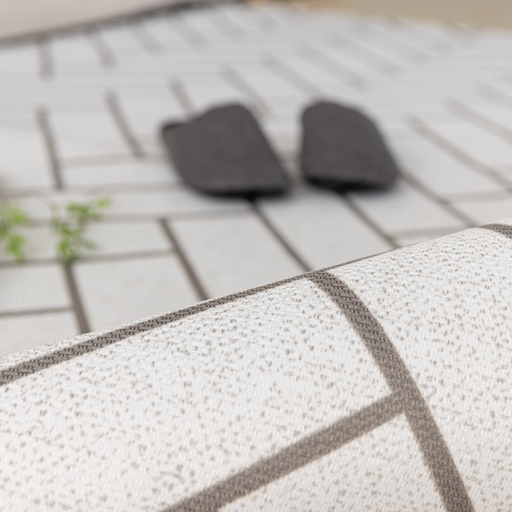 워셔블 방수 러그 방바닥매트 고양이러그 거실 카페트 헤링본 라이트그레이, 200x150cm