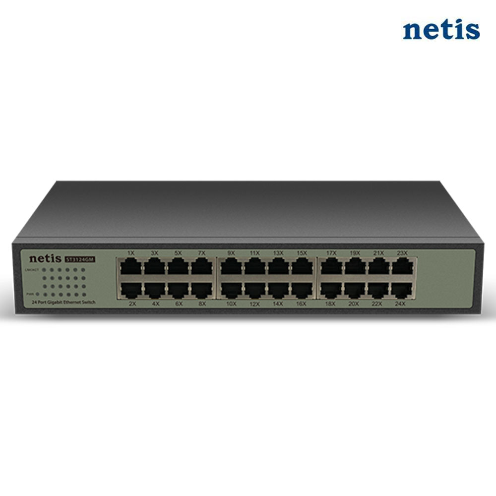 네티스 ST3124GM 24포트 스위칭허브 기가 LAN 1000Mbps 스위치허브 3년 A/S CL - 상품 이미지