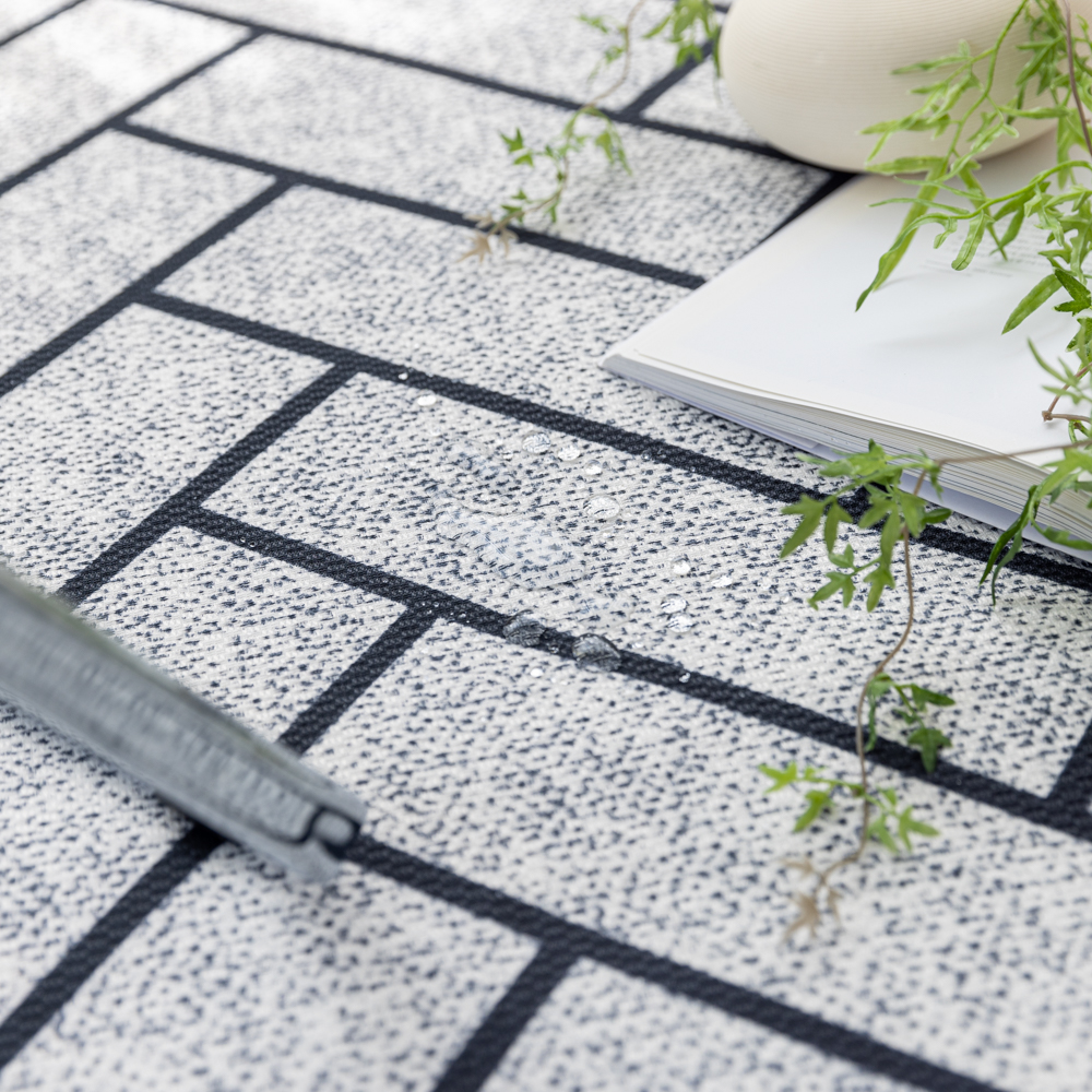 워셔블 방수 러그 방바닥매트 고양이러그 거실 카페트 헤링본 다크그레이, 200x150cm