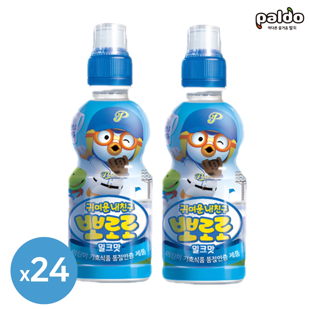 뽀로로음료수 어린이음료 밀크 딸기 사과 샤인 보리차 블루베리 235ml 24입 세트4개씩 - 상세 이미지 2