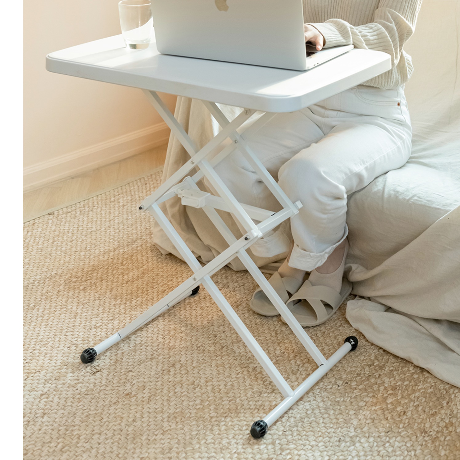 접이식책상 높낮이조절책상 높은탁자 수동 높이 책상