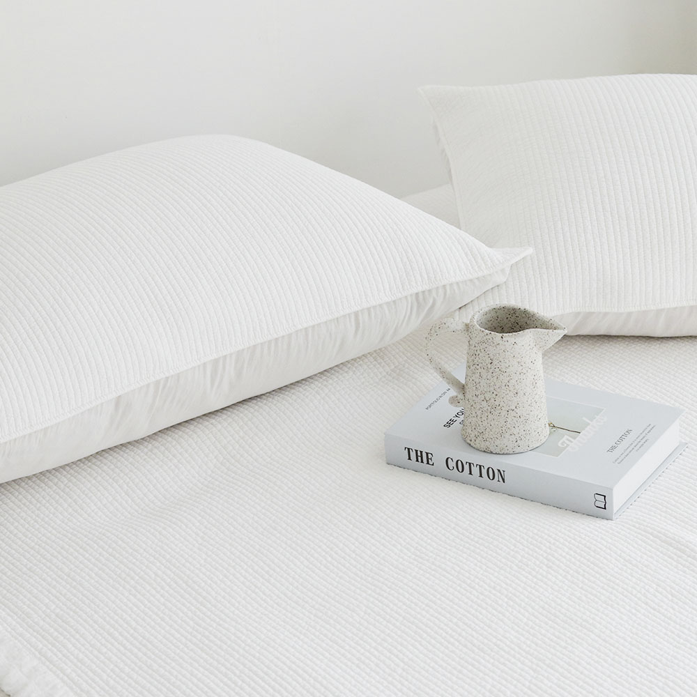 피넛버터젤리 노바 오가닉 목화솜 누빔 베개커버 50x70