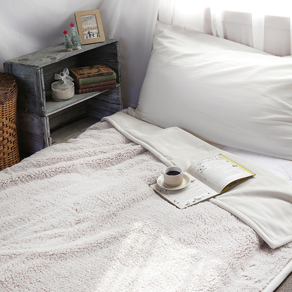 BEDDING 털담요 화이트 2909.8118, 1500mmx2000mm - 상세 이미지 2