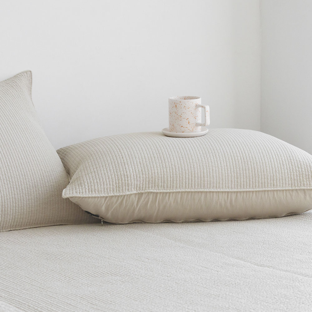 피넛버터젤리 노바 오가닉 목화솜 누빔 베개커버 50x70