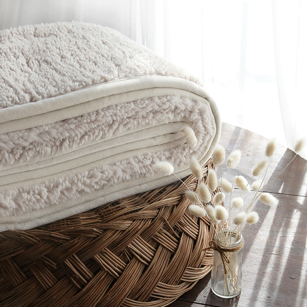 BEDDING 털담요 화이트 2909.8118, 1500mmx2000mm - 상세 이미지 4