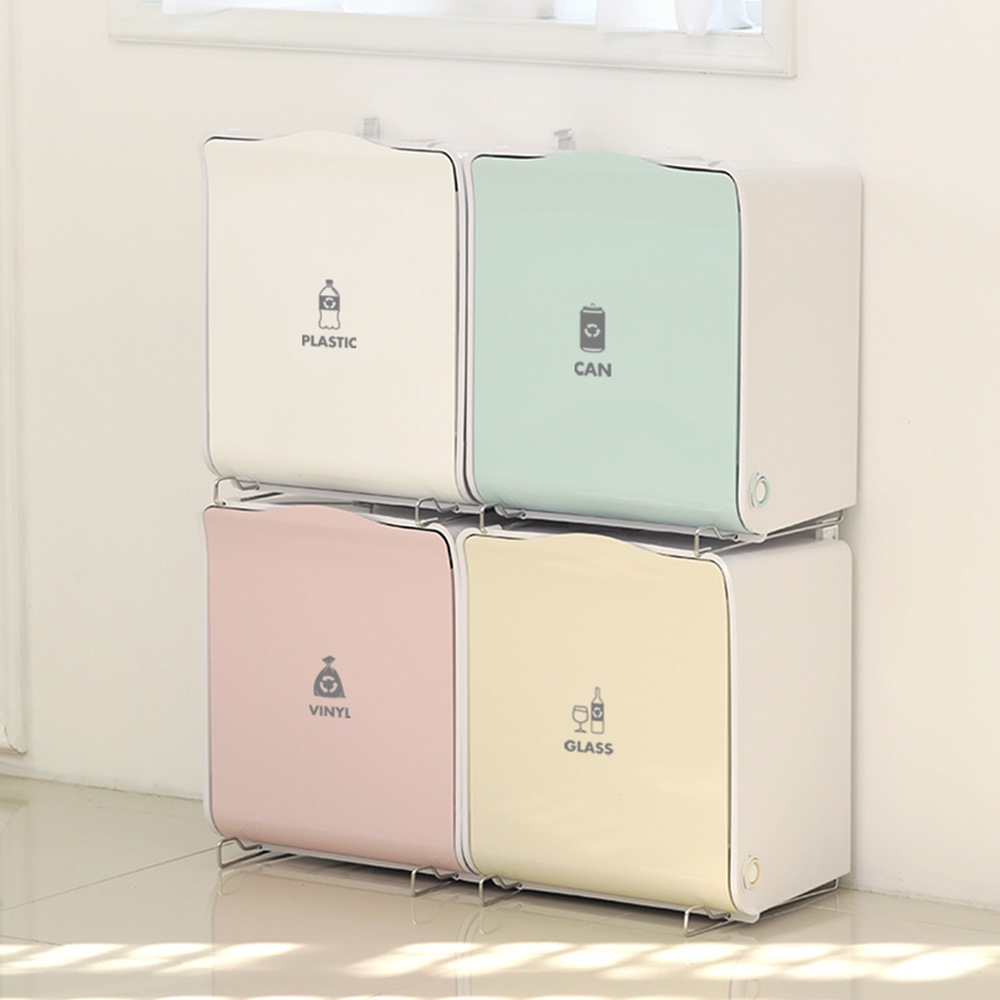 대용량 재활용분리수거함 쓰레기 가정용 분리수거트롤리 스탠드 32L