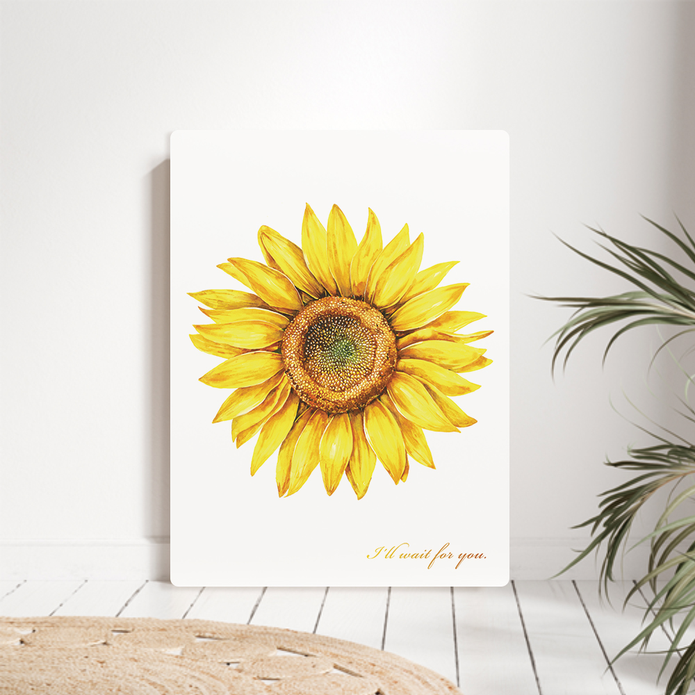 오홀리브 접이식 액자테이블 해바라기 9가지 소(60x40) 썬플라워 27cm다리