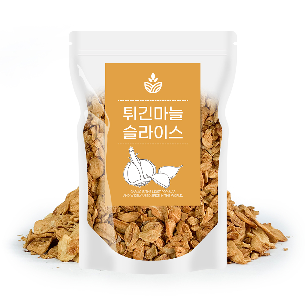 튀긴마늘슬라이스 500g 토핑 향신료 조미료 마늘칩 갈릭 후레이크 갈릭칩 플레이크 - 메인 이미지