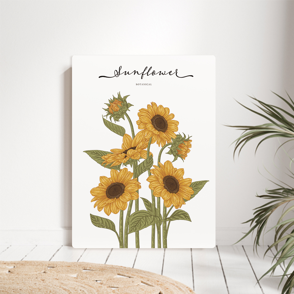 오홀리브 접이식 액자테이블 해바라기 9가지 소(60x40) 썬플라워 27cm다리