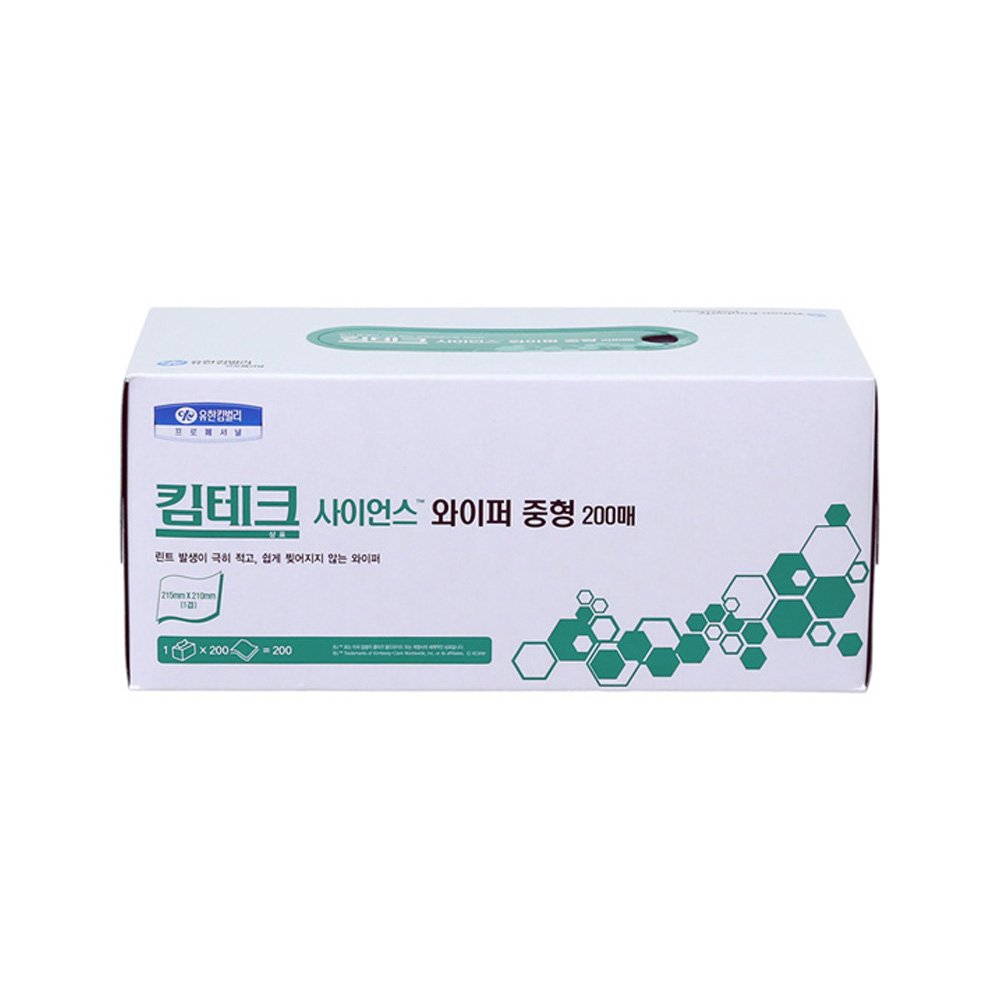 유한킴벌리 41117 킴테크 사이언스 와이퍼 중형 1겹 200매 30카톤 - 상세 이미지 2