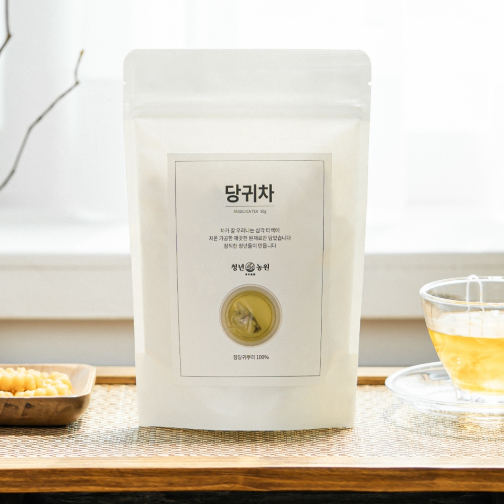 [청년농원] 당귀차 국산 당귀뿌리차 효능 귀산사차 생분해 티백 - 상세 이미지 2