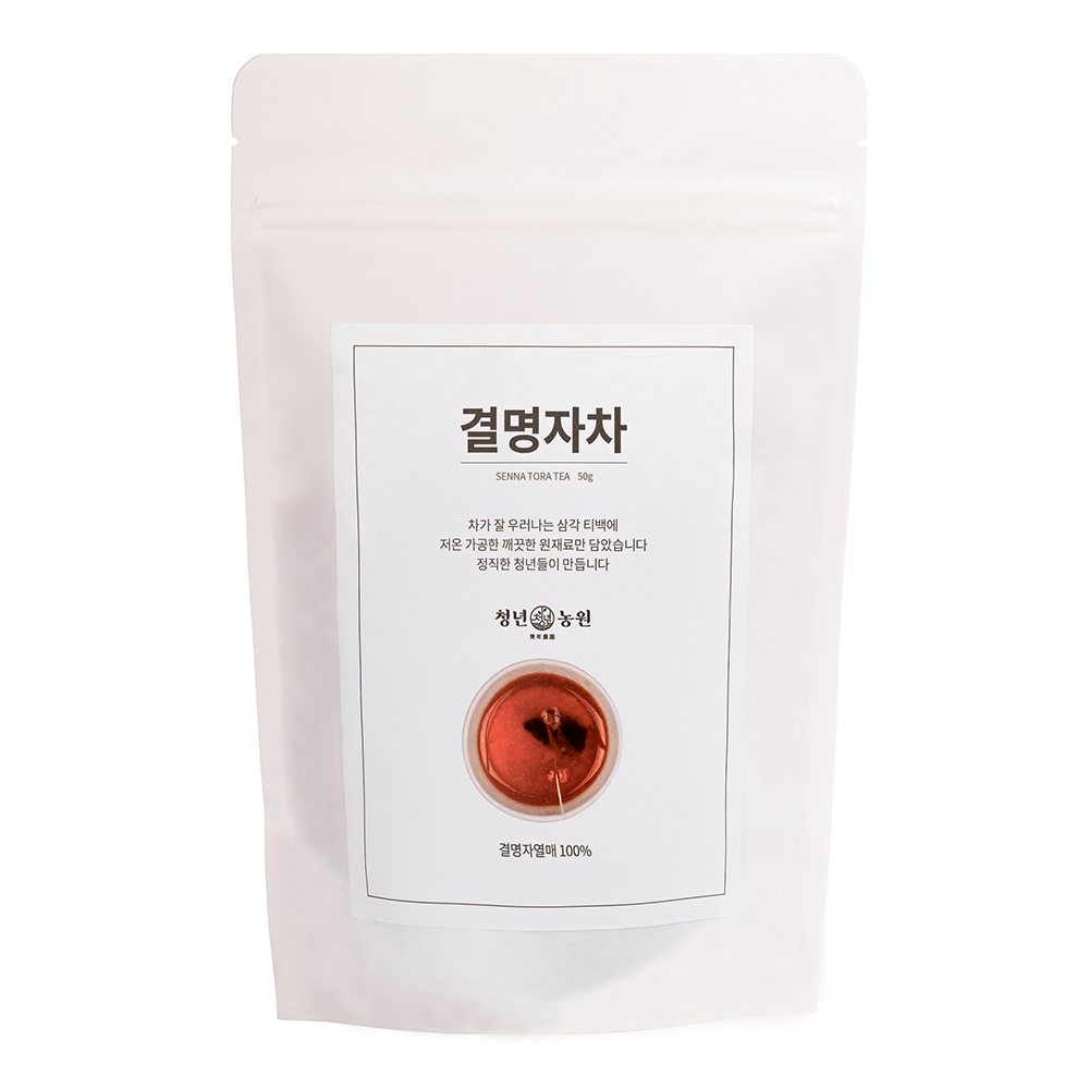 [청년농원] 결명자차 결명차 국산 볶은 결명자 효능 무카페인 생분해 티백 이미지 6