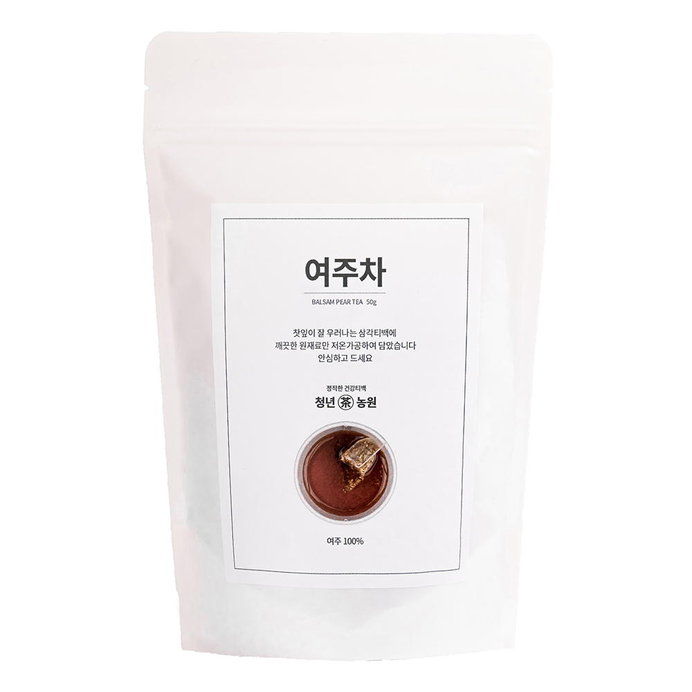 [청년농원] 여주차 국산 말린 볶은 여주 효능 생분해 티백 만들기 이미지 6