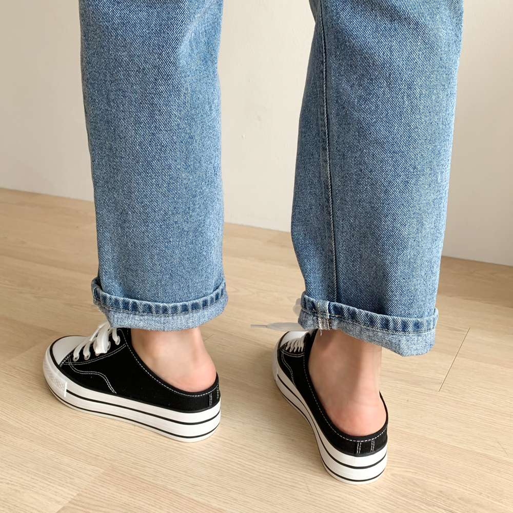 뮬운동화 통굽 키높이 뮬스니커즈 운동화슬리퍼 5.5cm - 상세 이미지 5