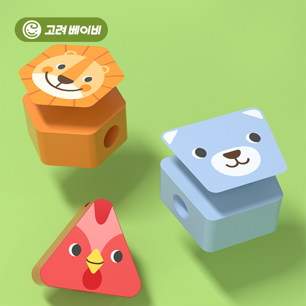 고려베이비 원목 구슬 돌 아기 유아 장난감 선물 소근육 발달 놀이 교구 동물 롤러코스터