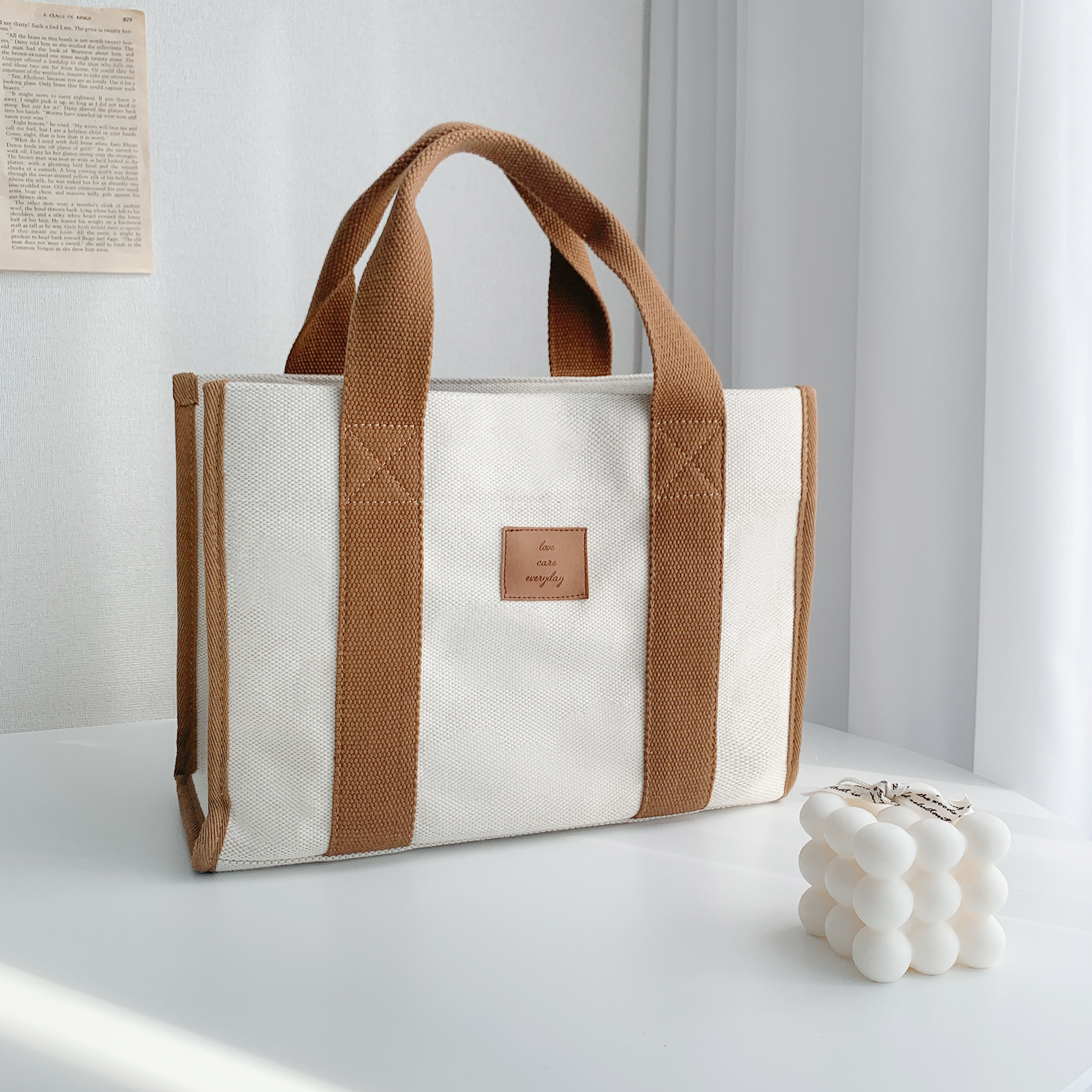 마롤로뜨 캔버스 기저귀가방 생활방수 이너백 포함 가벼운 국민 숄더백 아기 M