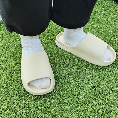 늘바론 남녀 공용 푹신한 키높이 쿠션 이지 슬라이드 층간소음 연예인 슬리퍼 이미지 2