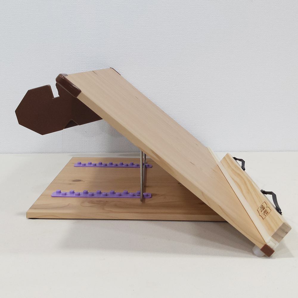 위즈 2단독서대 슬라이드 레일형 원목 책받침대 필기용 책거치대 북스탠드 에이블60, 1개