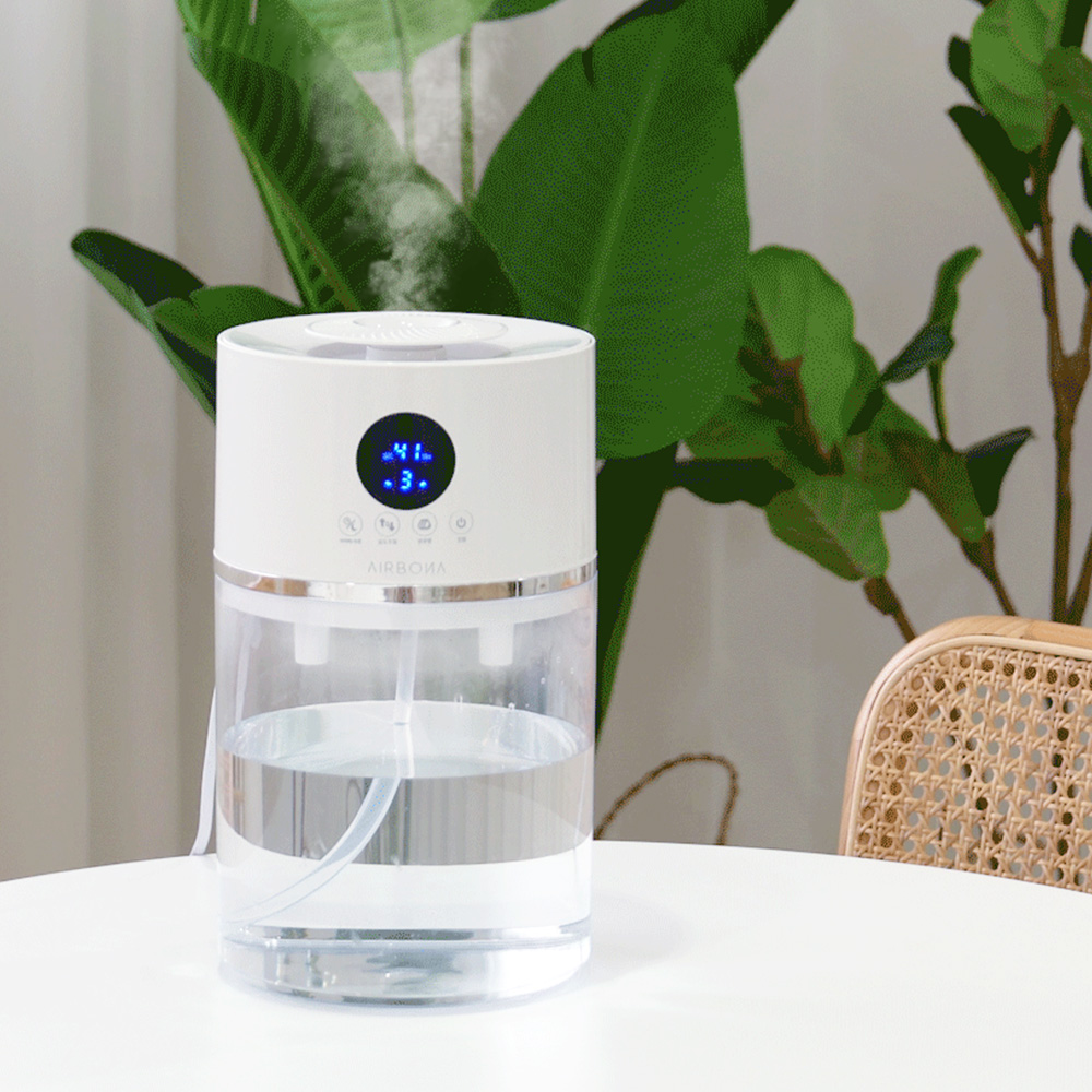 에어보나 대용량 통세척 간편 분리세척 상부급수 무드등 초음파식 가습기 3.5L
