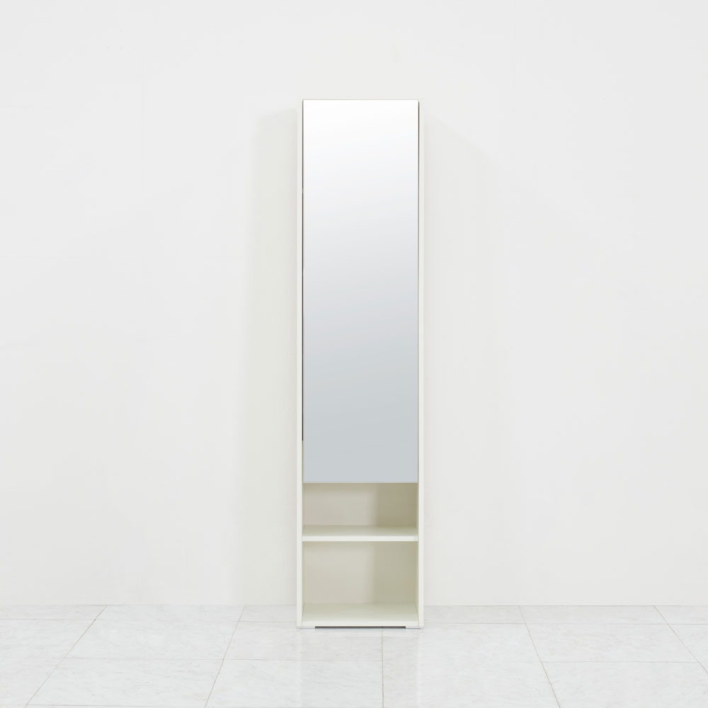 올굿퍼니처 보노 슬라이딩 전신 거울 수납 오픈형 라이트오크, 400x295x1650