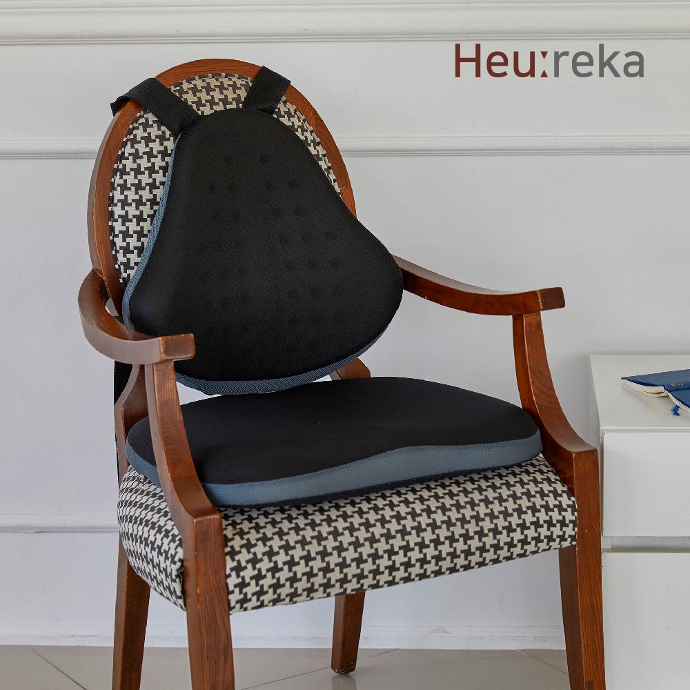 휴레카 등받이 쿠션 의자 사무실 허리받침대 허리 디스크 받침 요추 메모리폼 [국내생산]