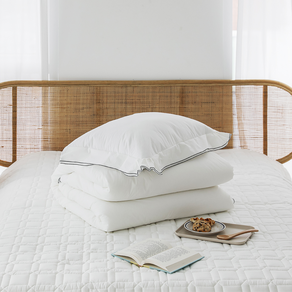 리눔아티카 60수 순면 고급 호텔식 무봉제 차렵이불 세트