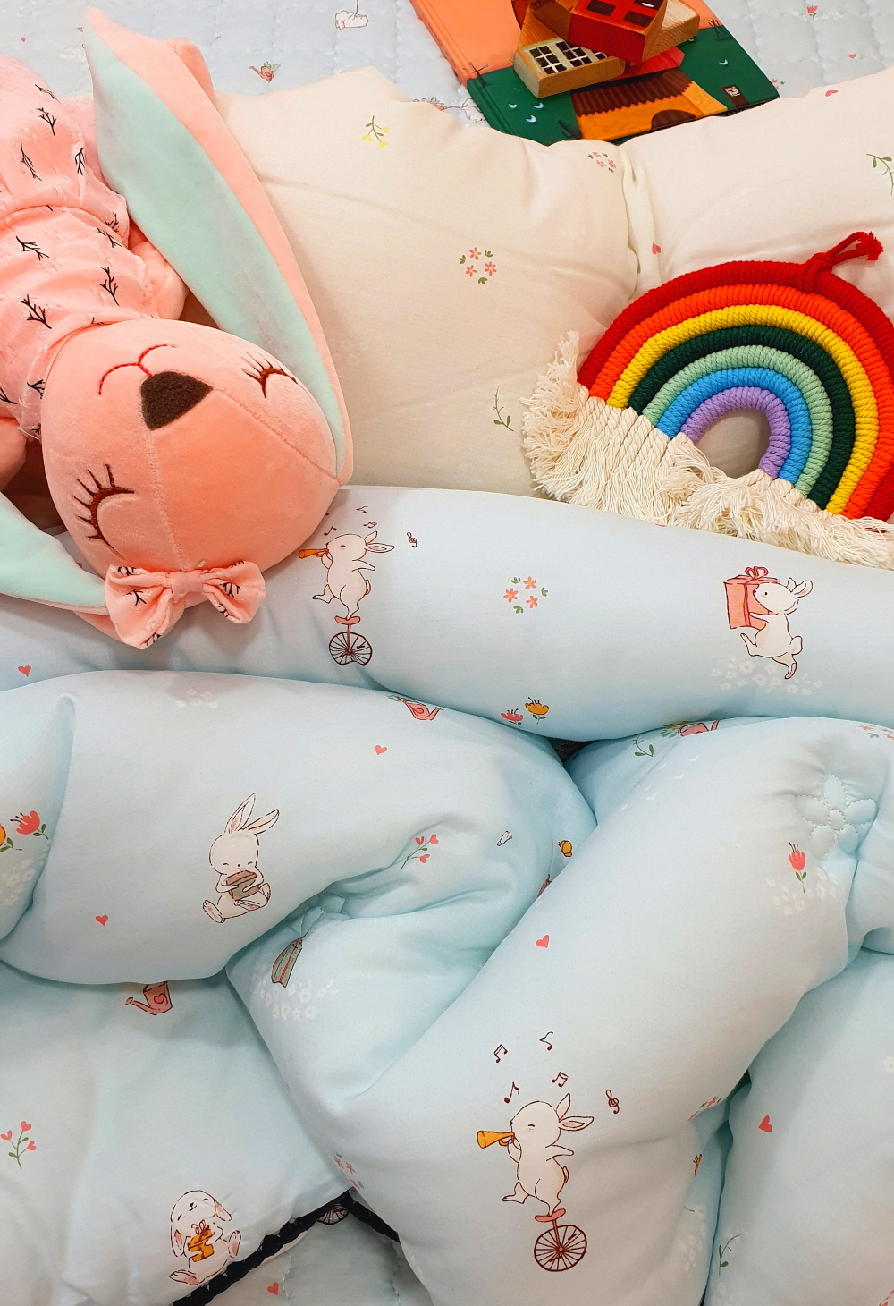 꼬마토끼 구름 모달이불 초등학생 공주 어린이이불 세트