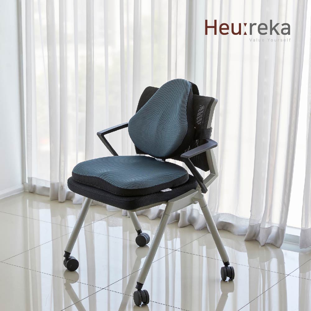 휴레카 등받이 쿠션 의자 사무실 허리받침대 허리 디스크 받침 요추 메모리폼 [국내생산]