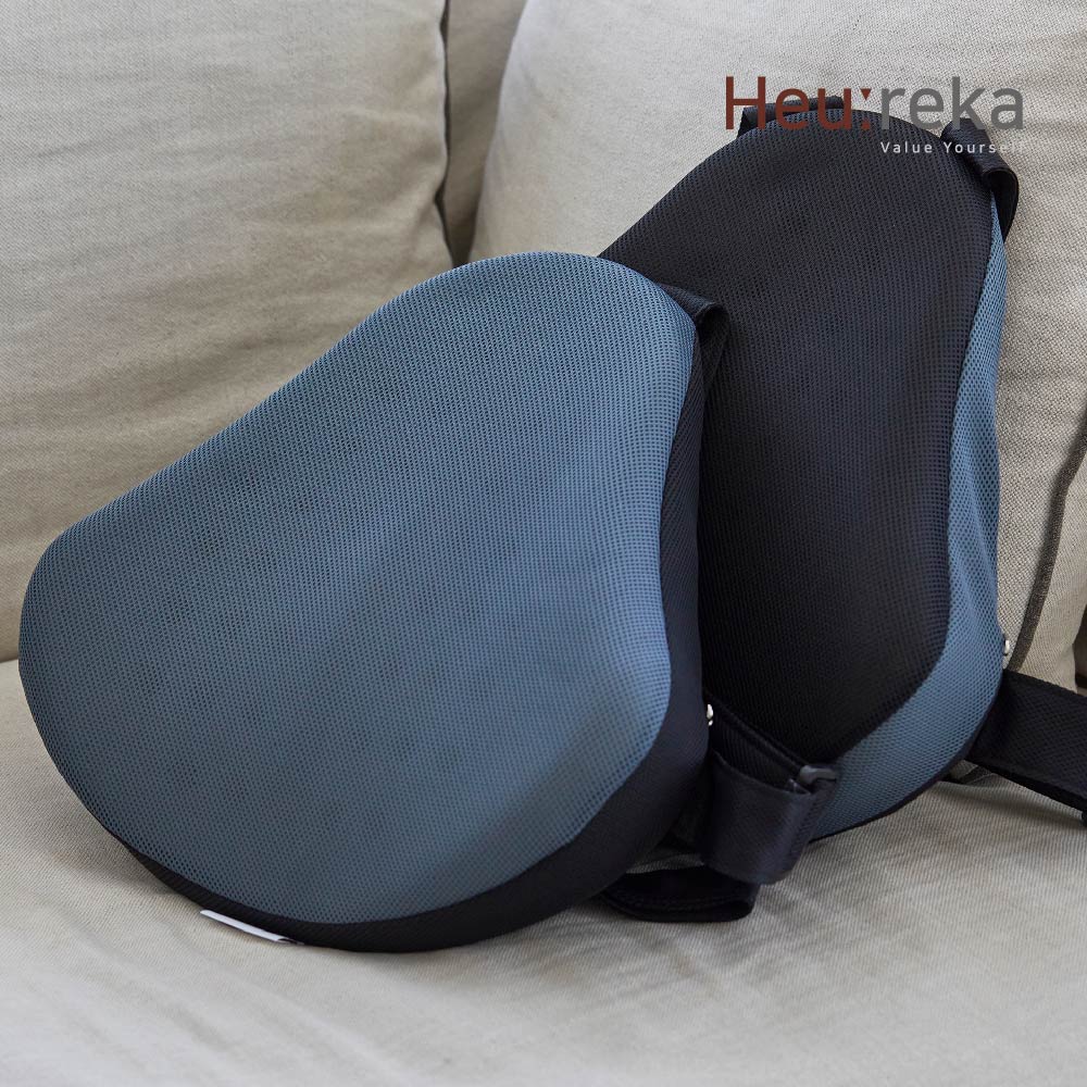 휴레카 등받이 쿠션 의자 사무실 허리받침대 허리 디스크 받침 요추 메모리폼 [국내생산]