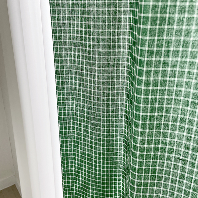그린 체크 아이방 커튼 s - 104×150 핀스타일