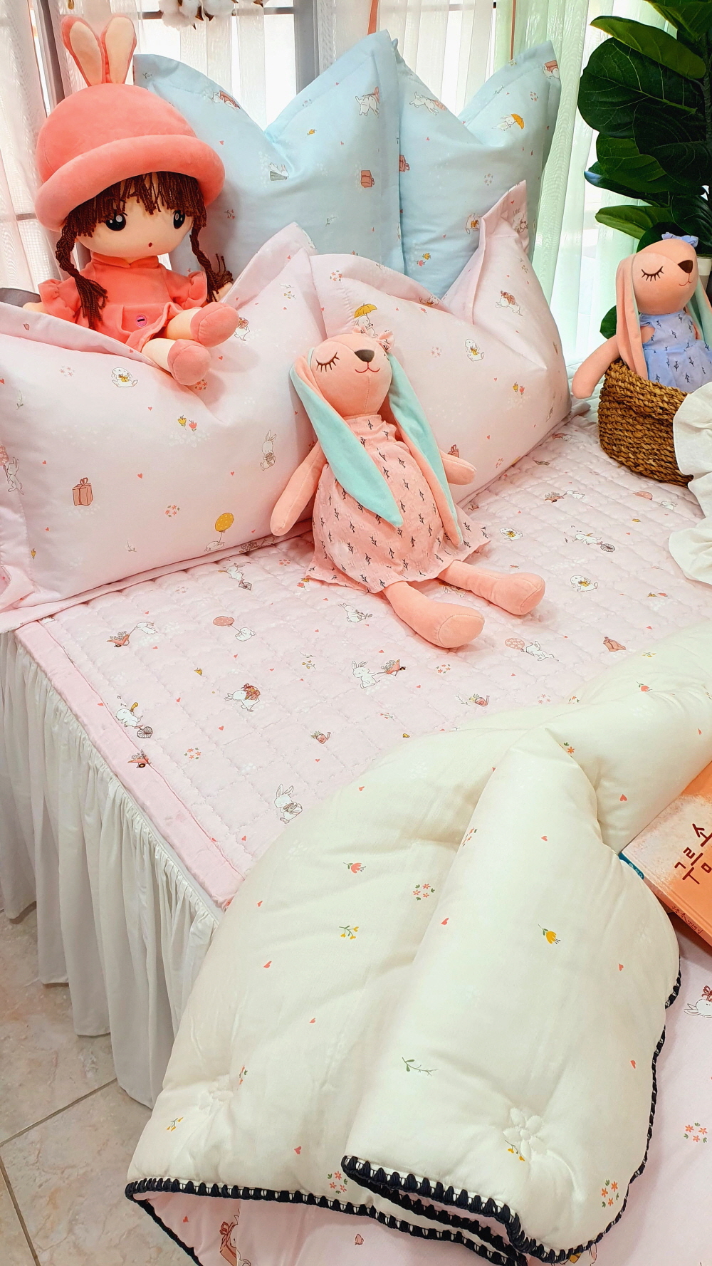 꼬마토끼 구름 모달이불 초등학생 공주 어린이이불 세트