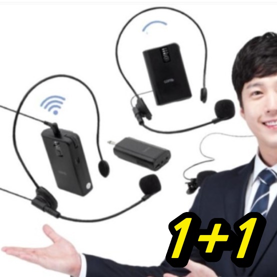 듀얼 무선 헤드 마이크 헤드셋 방송용 무선 핀 마이크 세트