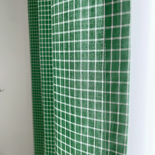 그린 체크 아이방 커튼 s - 104×150 핀스타일