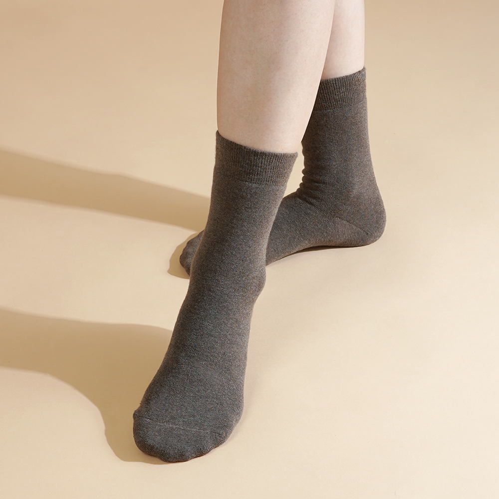 삭피엔스 여자 얇지만 따뜻한 기모 겨울 무지 긴 면 양말 세트 N배송